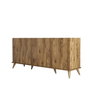 Hanah Home Elegante 1600 Consola Nogal Tablero Melaminizado 180x80.8x45cm